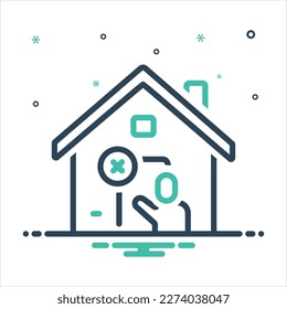 Vector colorful mix icon for nothing