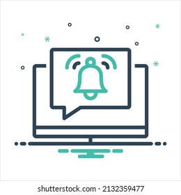 Vector colorful mix icon for noticed