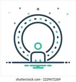 Vector colorful mix icon for nowhere