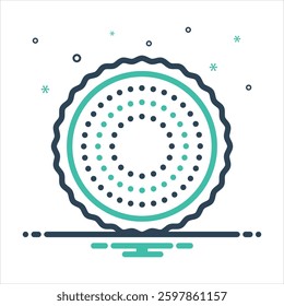 Vector colorful mix icon for nursing padsillustratio