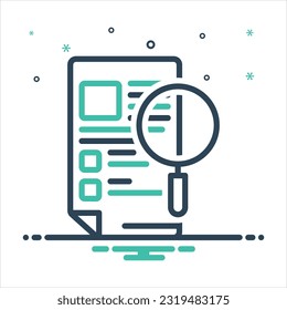 Vector colorful mix icon for observation