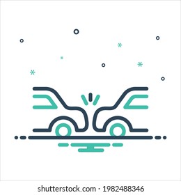 Vector colorful mix icon for occurring