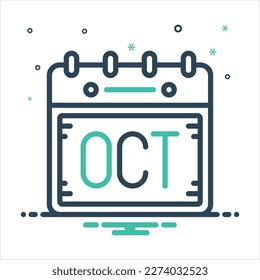 Vector colorful mix icon for oct
