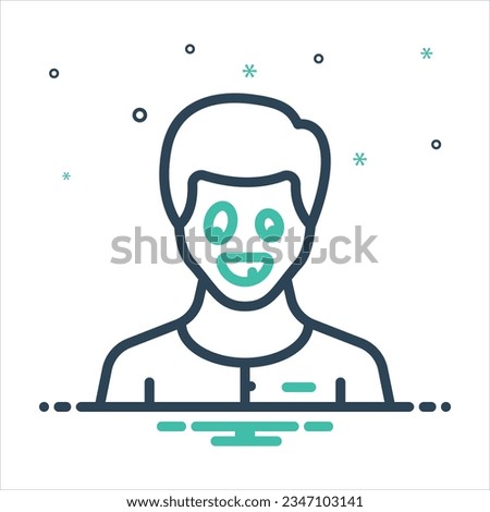 Vector colorful mix icon for odd