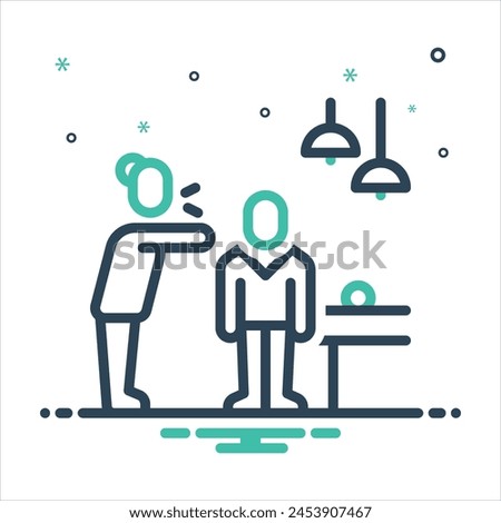 Vector colorful mix icon for offensive