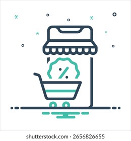 Vector colorful mix icon for offer
