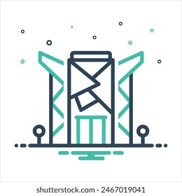 Icono de mezcla colorida de Vector para oficina