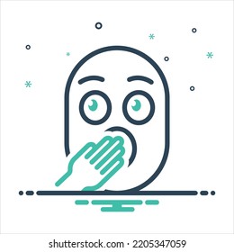 Vector colorful mix icon for oh