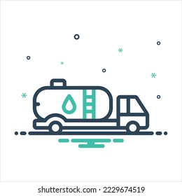Vector colorful mix icon for oil
