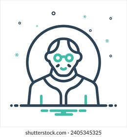 Icono de mezcla de colores vectoriales para la vejez