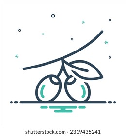 Vector colorful mix icon for olive