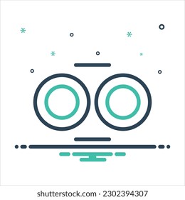 Vector colorful mix icon for oo