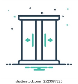 Vector colorful mix icon for open