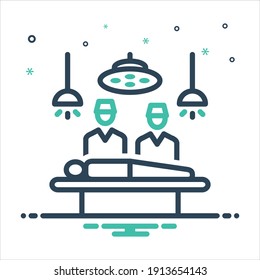 Vector colorful mix icon for operated