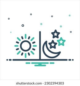 Vector colorful mix icon for opposite