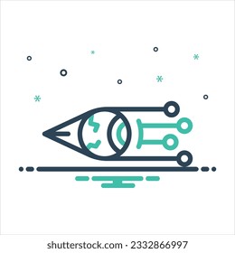 Vector colorful mix icon for optics