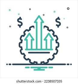 Vector colorful mix icon for optimal