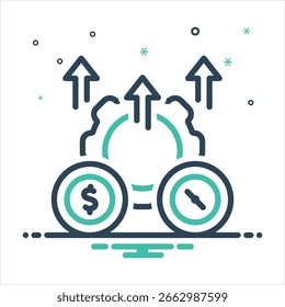 Icono de mezcla de colores de Vector para una eficacia óptima
