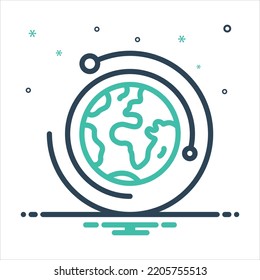 Icono de mezcla de colores vectoriales para órbita