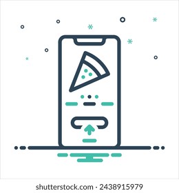 Vector colorful mix icon for order