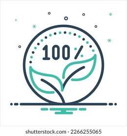 Vector colorful mix icon for organic