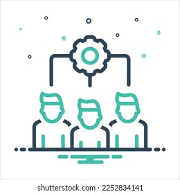 Icono de mezcla de colores vectorial para la organización