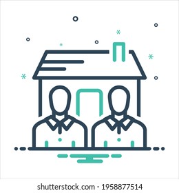 Vector colorful mix icon for our