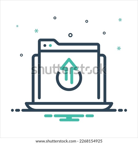 Vector colorful mix icon for output