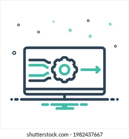 Icono de mezcla de colores vectoriales para salidas