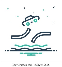 Icono de mezcla de colores vectoriales para superar