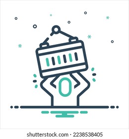 Vector colorful mix icon for overhead