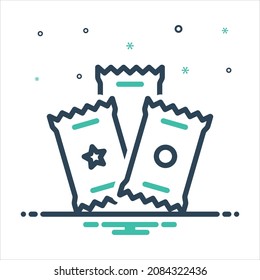 Vector colorful mix icon for packets