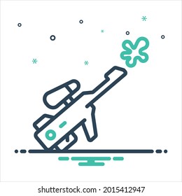 Icono de mezcla de colores vectorial para paintball