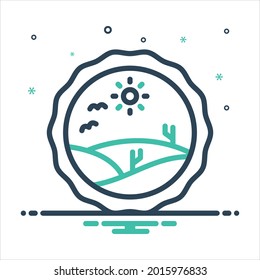Vector colorful mix icon for painting
