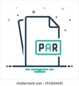 Vector colorful mix icon for par