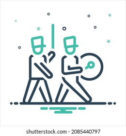 Vector colorful mix icon for parade