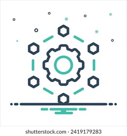 Vector colorful mix icon for parameters