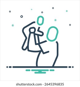 Vector colorful mix icon for parental bond