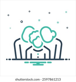 Vector colorful mix icon for parenting