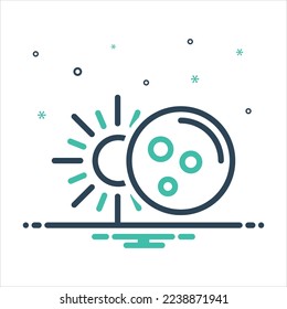 Vector colorful mix icon for partially