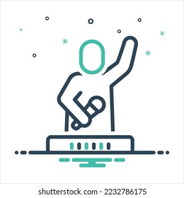 Vector colorful mix icon for participation