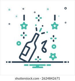 Vector colorful mix icon for party