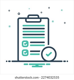 Vector colorful mix icon for passed