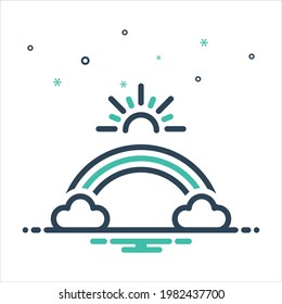 Vector colorful mix icon for passing