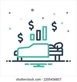 Vector colorful mix icon for passive