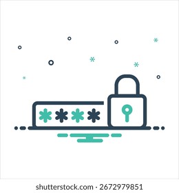 Icono colorido de la mezcla del Vector para la gestión de la Contraseña