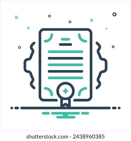 Vector colorful mix icon for patent