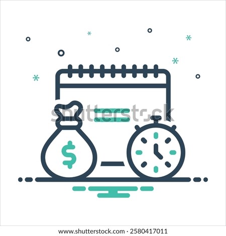 Vector colorful mix icon for payday