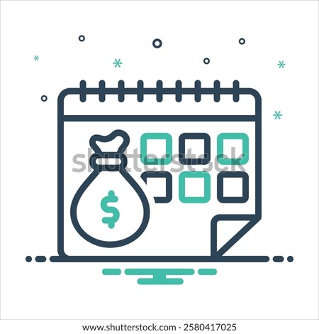 Vector colorful mix icon for payday