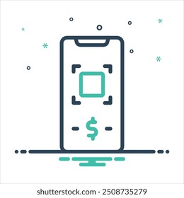 Vector colorful mix icon for payment